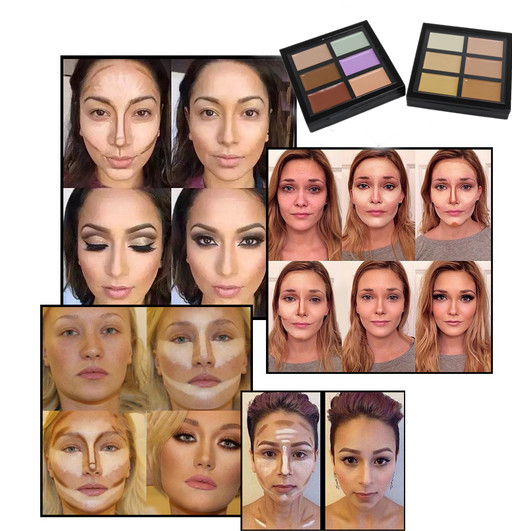 Καυτή κρέμα 6 προσώπου παλετών περιγράμματος Makeup πώλησης cOem χρώμα που διορθώνει Concealer