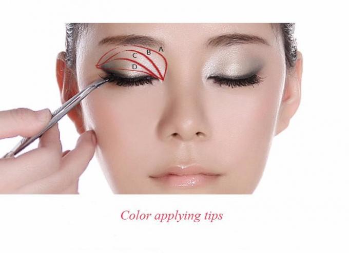 Μακράς διαρκείας λεία παλέτα σκιάς ματιών Makeup ματιών με τον καθρέφτη 4 χρώματα