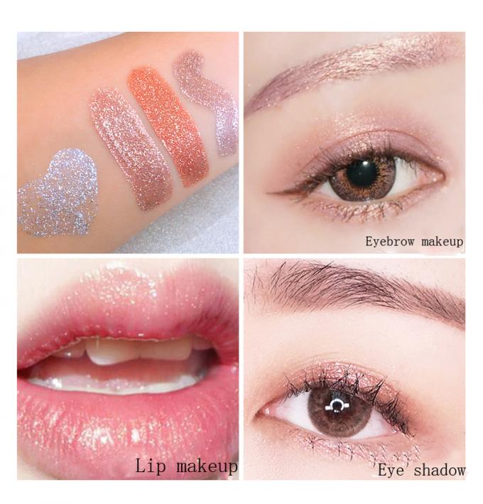 Η λαμπρή υγρή σκιά ματιών Makeup ματιών καλλυντικών ακτινοβολεί Shimmer Sunscreen Lipgloss