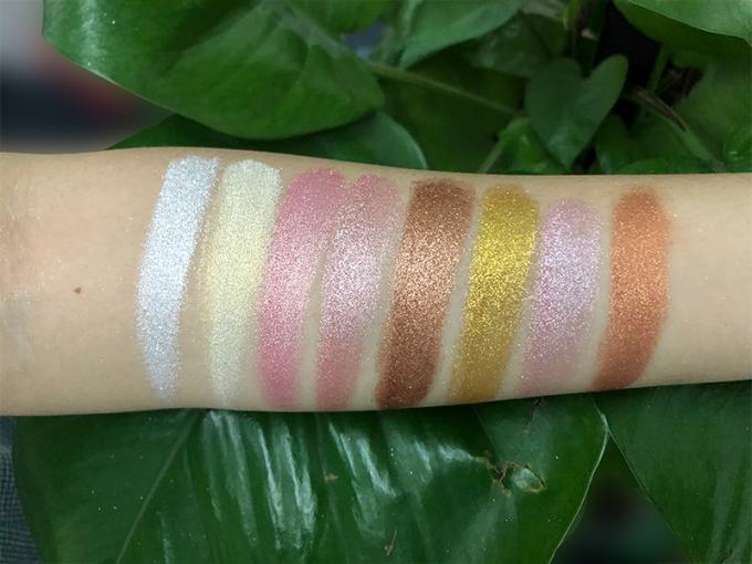 Χαλαρή Shimmer παλέτα 8 Makeup Highlighter καλλυντική σκόνη χρωστικών ουσιών χρωμάτων