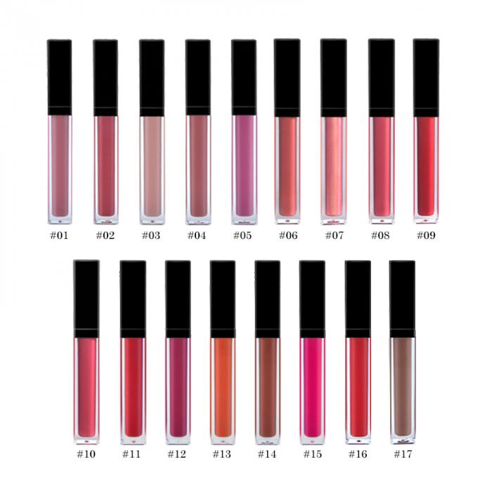 17 προϊόντα χειλικού Makeup χρωμάτων που ενυδατώνουν τη στιλπνή αδιάβροχη MSDS έγκριση Lipgloss