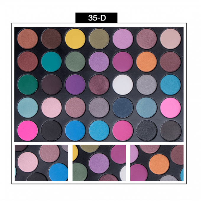 Ζωηρόχρωμη Shimmer μεταλλινών σκιά ματιών 35 Makeup ματιών κοστούμι χρωμάτων για περιστασιακό Makeup
