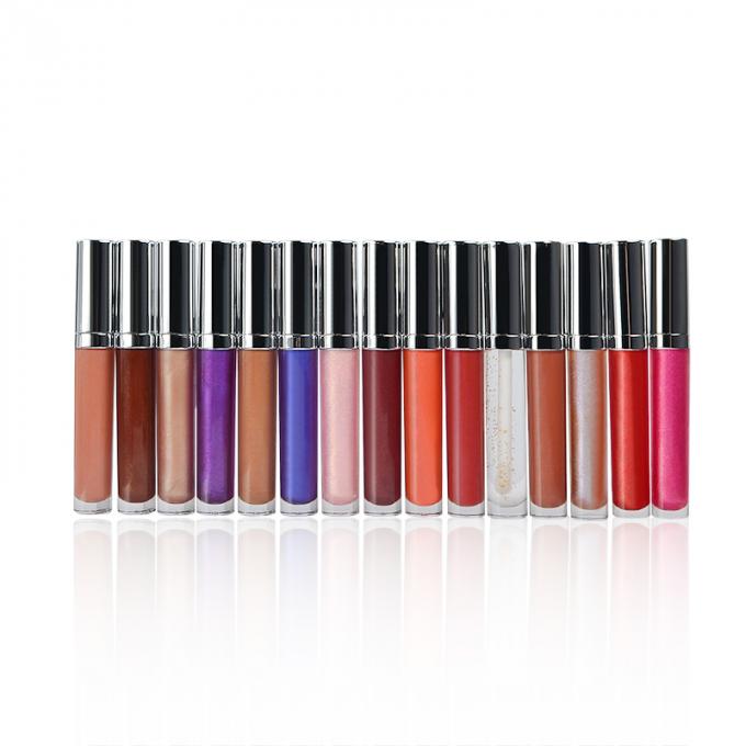 Μακράς διαρκείας προϊόντα 15 χειλικού Makeup Shimmer χρωμάτων ιδιωτικός σωλήνας Lipgloss ετικετών υγρός