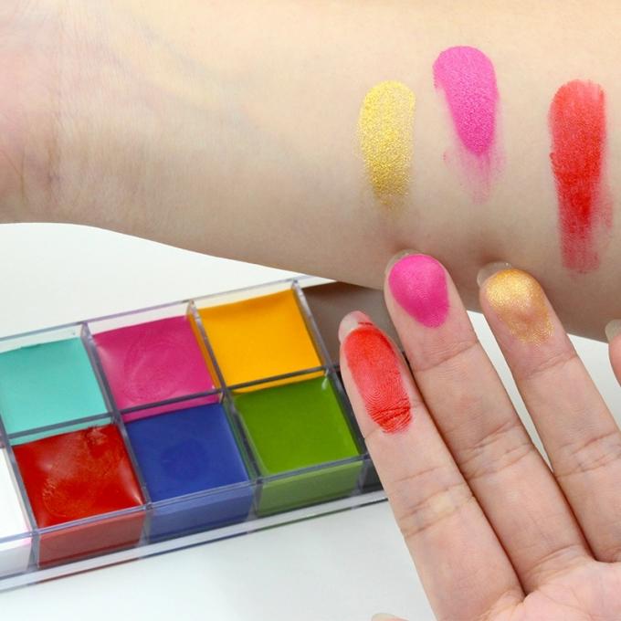 Το εύκολο χρωματισμένο πρόσωπο χρωματίζει όλα σε μια παλέτα 12 Makeup αδιάβροχος μακράς διαρκείας χρωμάτων